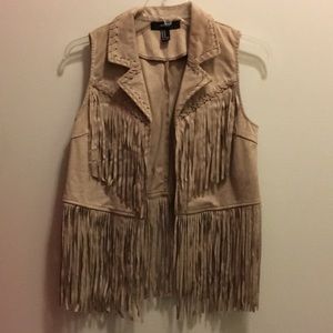 Tan suede vest